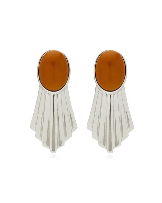 Ben-Amun Brown Exclusive Ryan Silver-tone Earrings