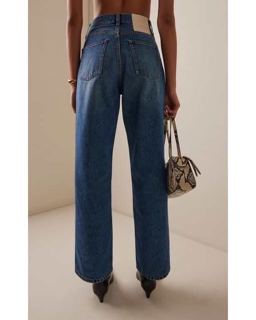 House of Dagmar Blue High-Rise Wide-Leg Jeans
