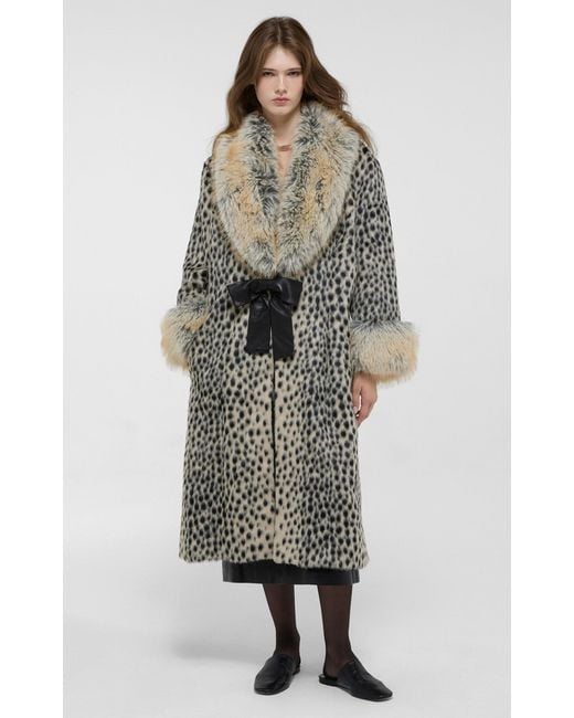 DUCIE Multicolor Sabina Faux Fur Coat