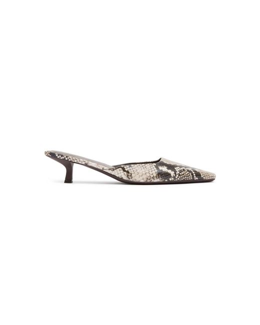 St. Agni Multicolor Mira Snake-Effect Embossed Leather Mules