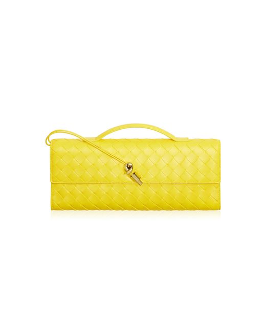 Bottega Veneta Yellow Clutch "Andiamo"