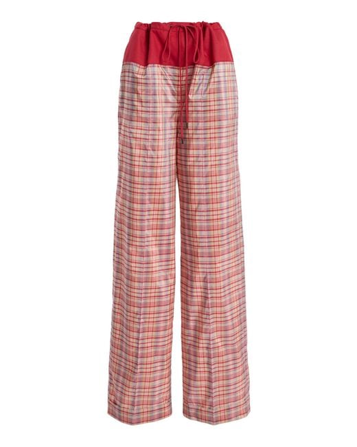 Rosie Assoulin Red Draw Me Closer Pant