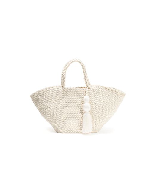 Carolina Herrera White Lupe Large Rope Tote