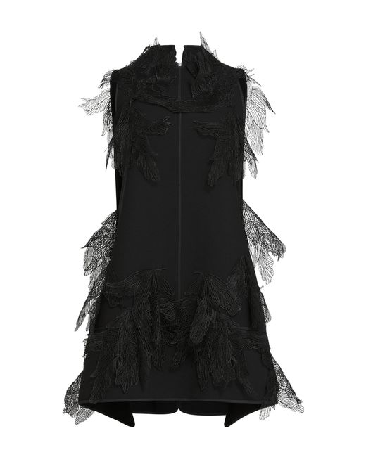 Maticevski Black Motive Lace Mini Dress