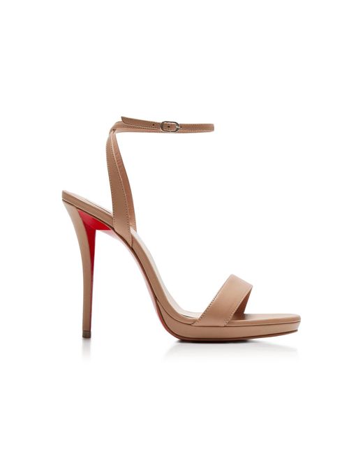 Christian Louboutin White Miss Z 120Mm Leather Sandals