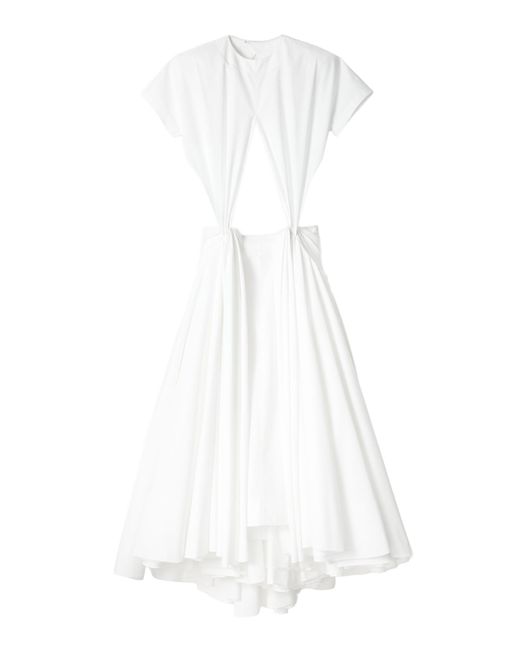 Jacquemus White The Evisa Cutout Cotton Midi Dress