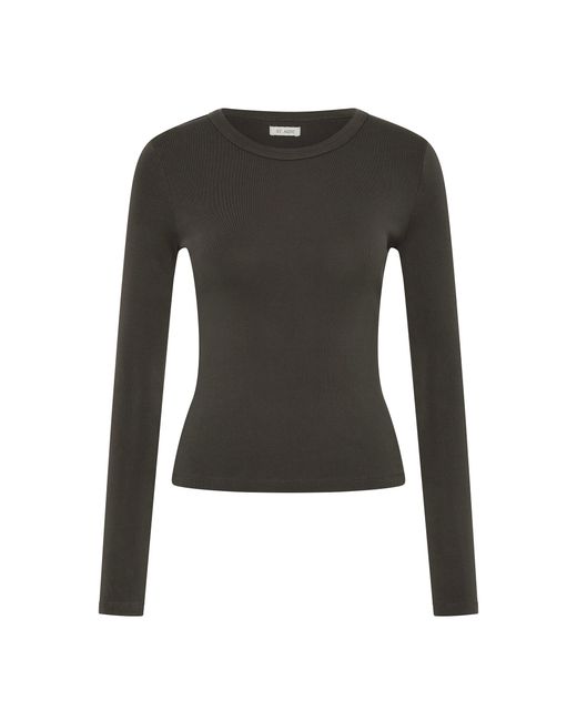 St. Agni Black Organic Cotton Long-Sleeve Top