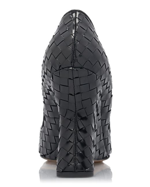 Bottega Veneta Black Squared Toe Leather Pumps