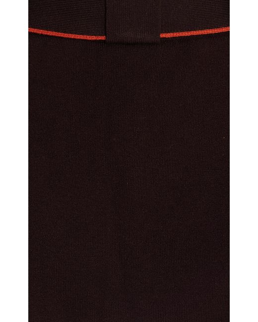 Siedres Black Exclusive Jasmy Ribbed-knit Mini Skirt
