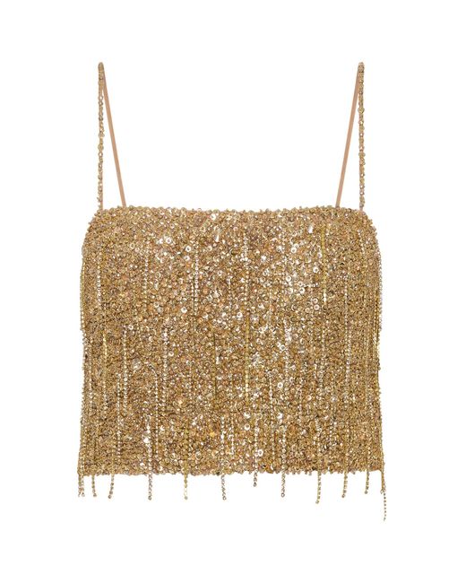 Rachel Gilbert Natural Frank Embellished Fringe Top
