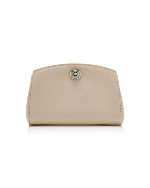 Liffner Natural Pushlock Leather Clutch