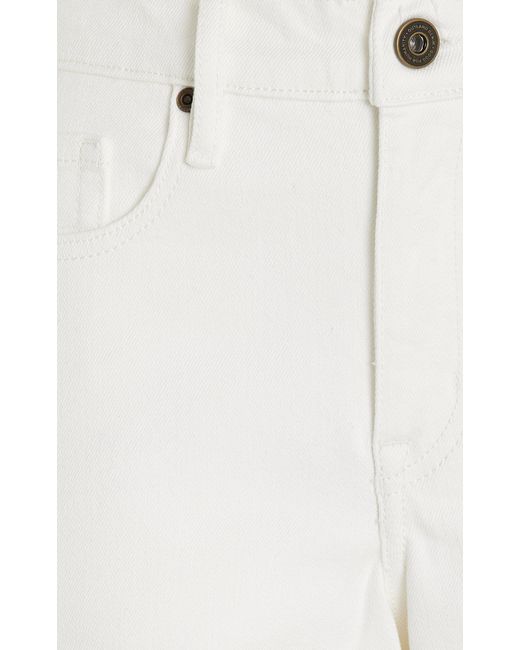OUTLAND DENIM White Ren Stretch High-rise Flared Jeans