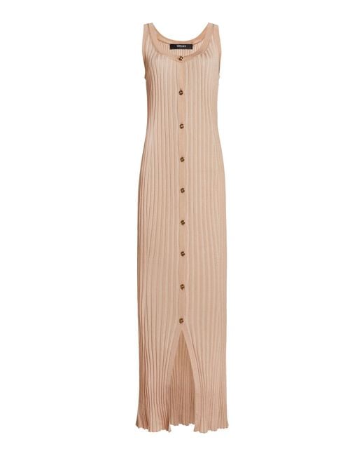 Versace Natural La Vacanza Knit Maxi Dress