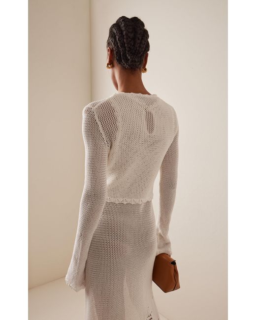 Erdem White Cotton Cardigan