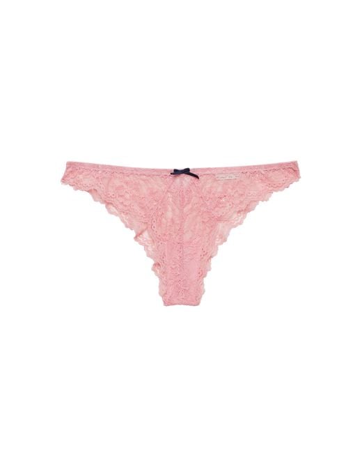 Fleur du Mal Pink Bianca Lace Briefs