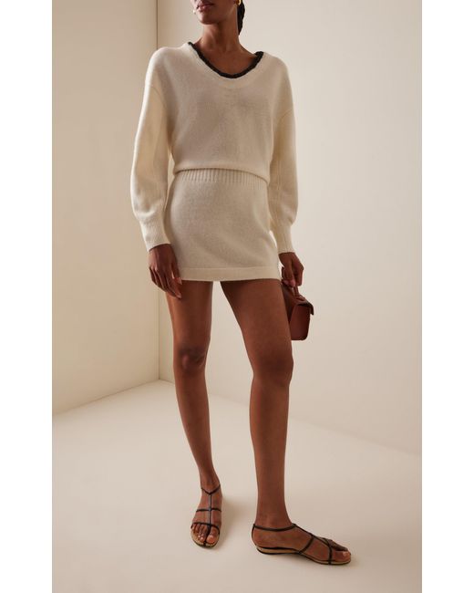 Alexis Natural Colby Wool-Blend Sweater Mini Dress