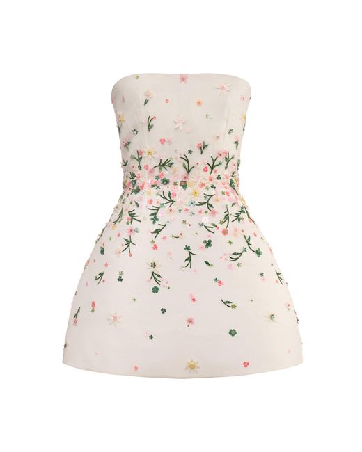 Alexandra Pijut Natural Strapless Ellia Dress