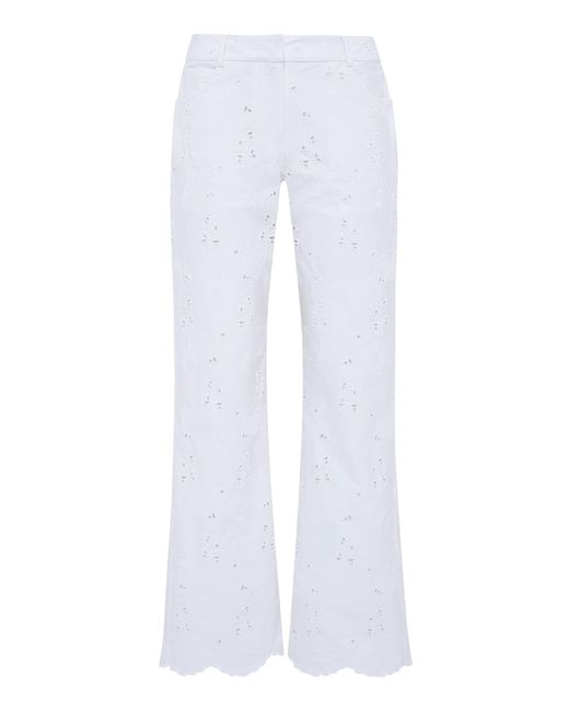 Siedres White Roux Embellished Pants