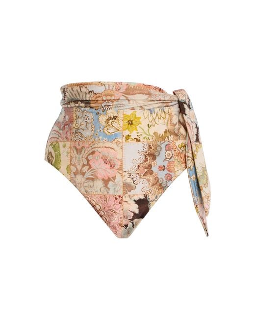 Zimmermann White Daylight High-Rise Bikini Bottoms