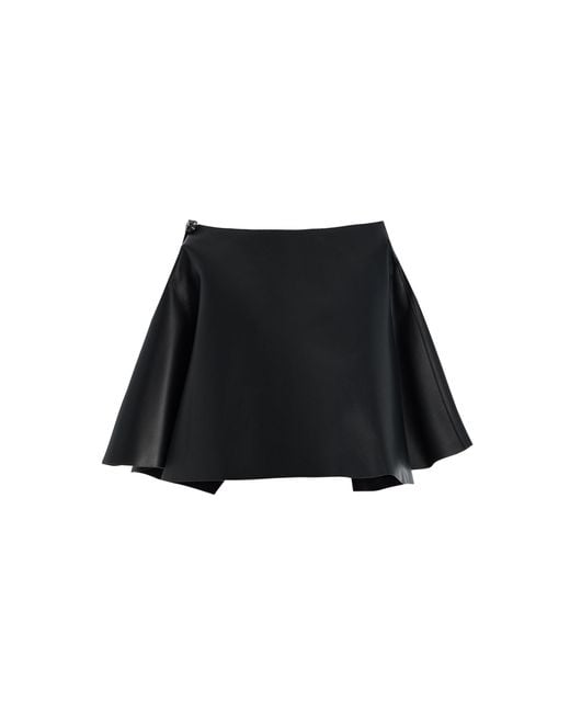 J.W. Anderson Black Leather Circle Skirt