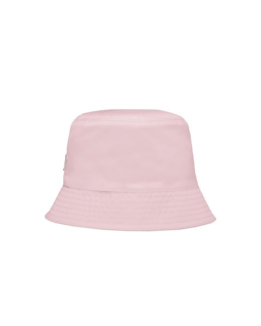 Prada Logo-embellished Shell Bucket Hat in Pink - Lyst