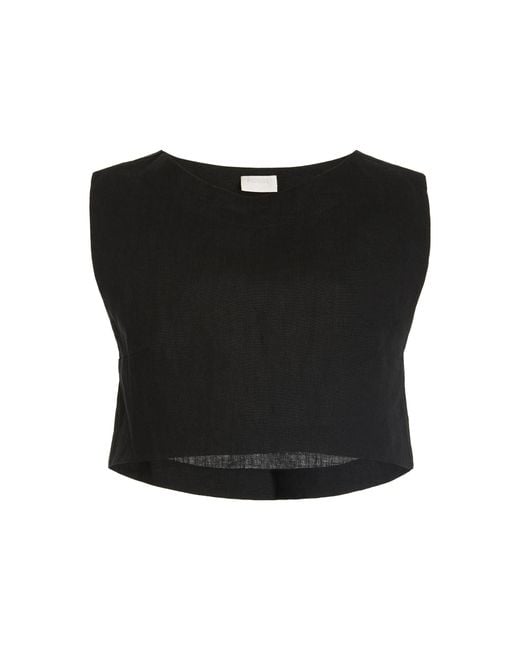 Posse Black Exclusive Martina Linen Crop Top