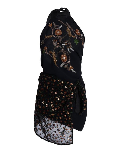 Dries Van Noten Black Carfys Embellished Wrapped Top