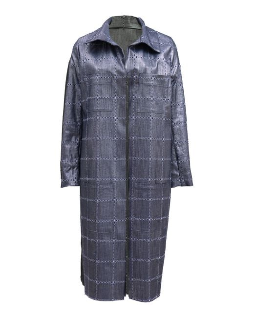 Francesca Miranda Blue Lumina Cotton Coat