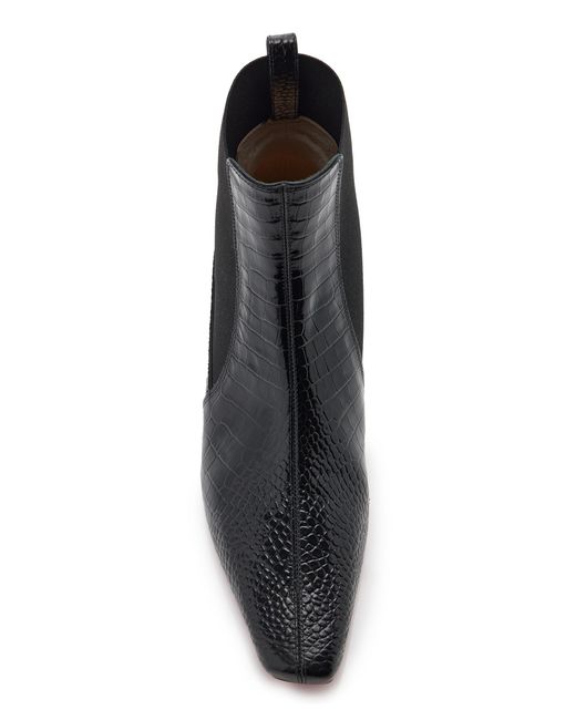 Christian Louboutin Black Promidavol 35Mm Croc-Effect Leather Chelsea Boots