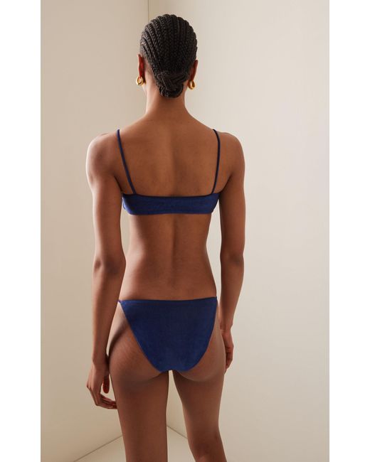 JADE Swim Blue Bare Minimum Low-rise Bikini Bottom