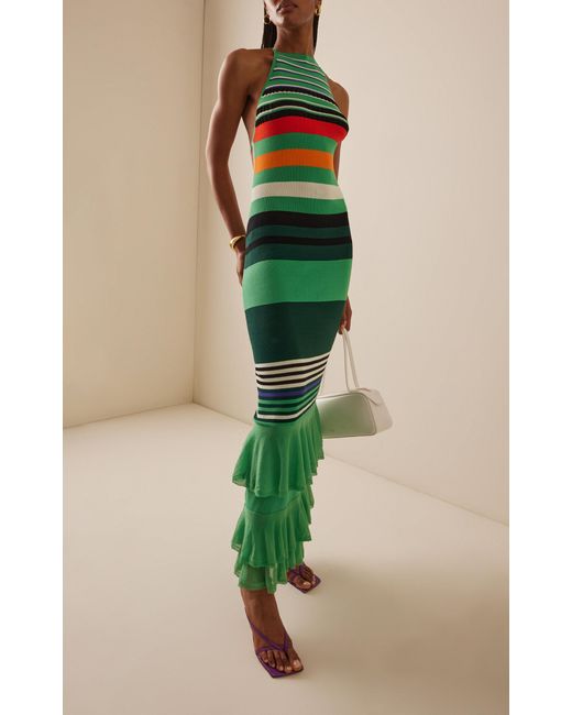 christopher john rogers green dress Tyla in Christopher John Rogers Look 18 from Collection 015. Photographed by Delali Ayivi and styled by Dione Davis for Glamour's Women of the Year