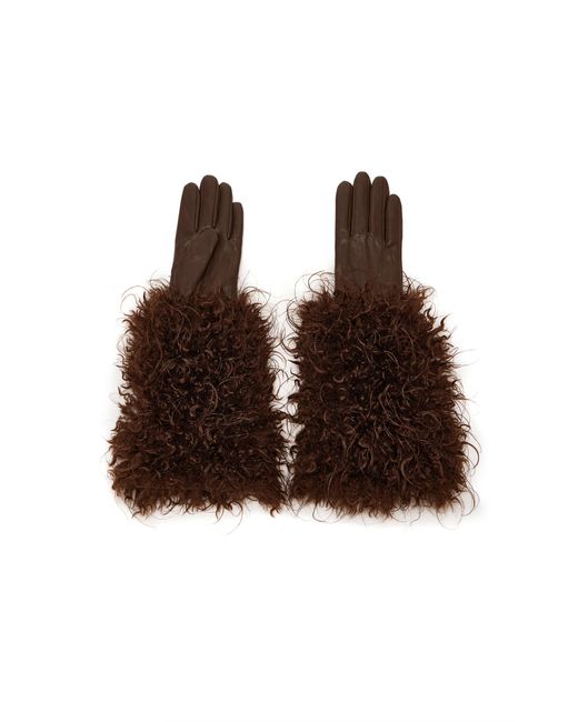 Apparis Brown Robi Mongolian Gloves