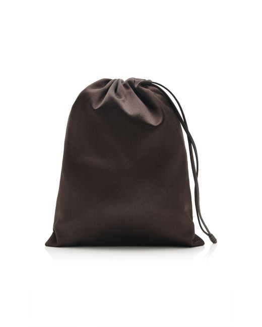 The Row Black Ray Silk-Satin Pouch