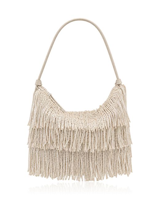 St. Agni White Bijou Beaded Pouch