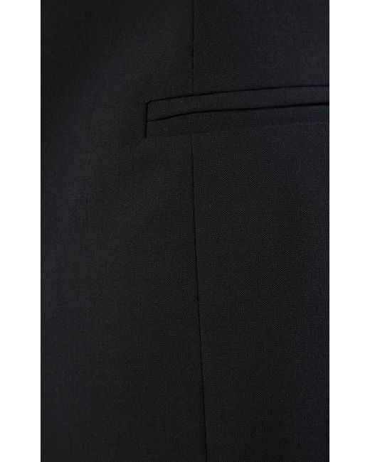 Nensi Dojaka Black Button-front Woven Mini Dress