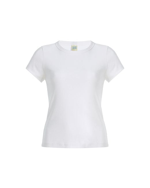 Flore Flore White Car Cotton Baby Tee