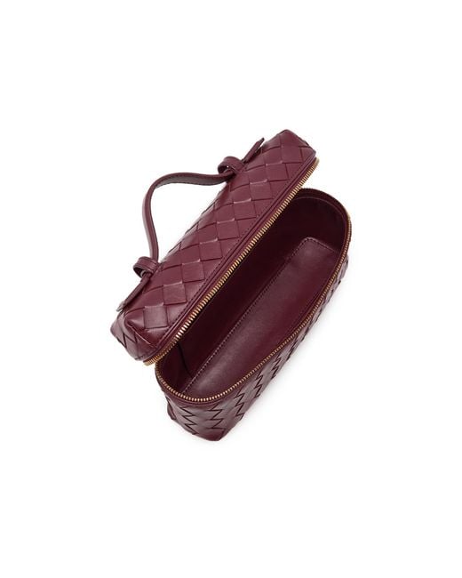 Bottega Veneta Red Bang Bang Intrecciato Leather Vanity Case