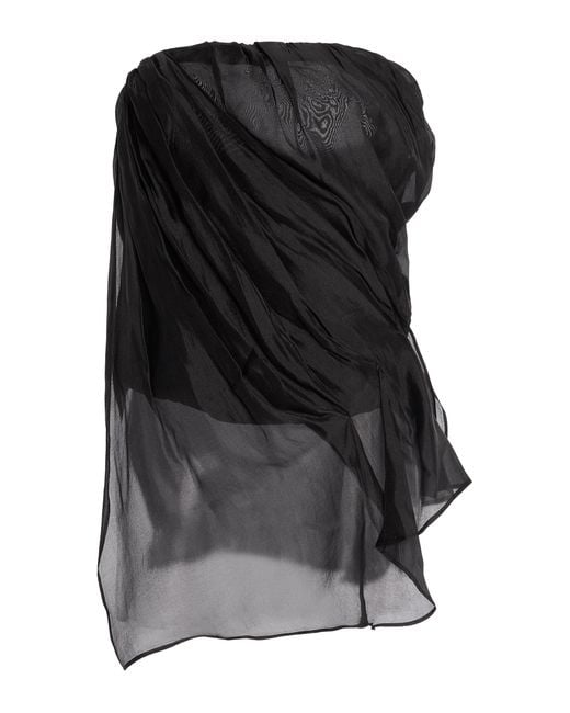 THE GARMENT Black Gilian Draped Chiffon Bustier Top