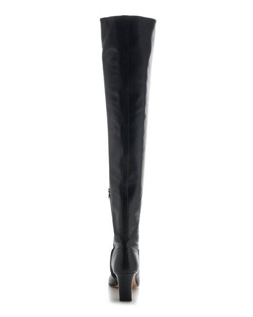 Khaite Black Marfa 90 Leather Knee-high Boots