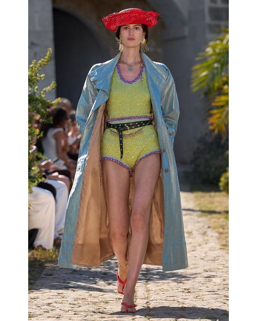 ALÉMAIS Blue Francisca Linen Coat