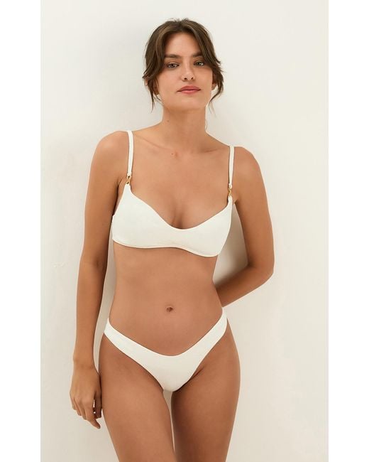 ViX White Giulia Brazilian Bikini Bottom