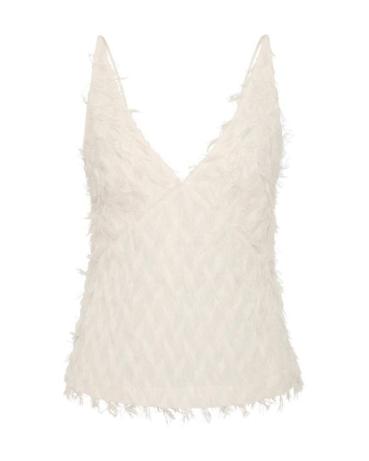 St. Agni White Deco Fringe Cami