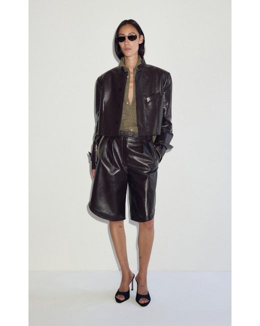 DARKPARK Black Gean Leather Shorts