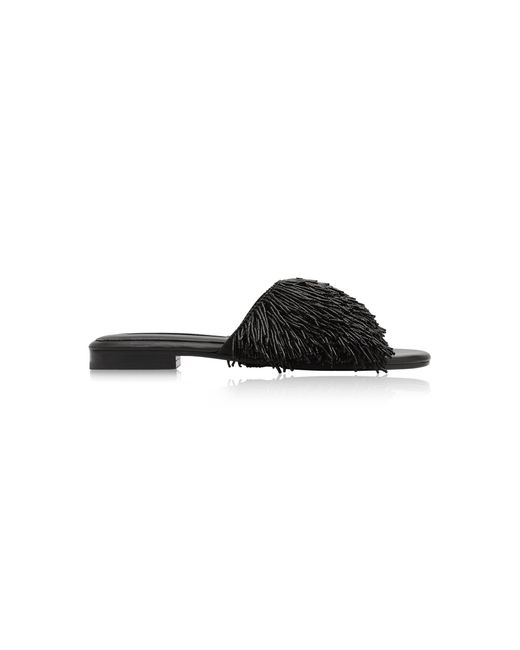 St. Agni Black Bijou Beaded Slide
