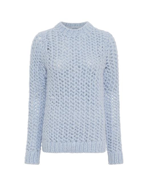 Gabriela Hearst Blue Veralune Chunky Knit Cashmere Sweater