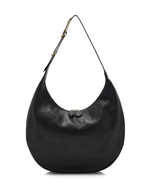 Liffner Black Moon Leather Hobo Bag