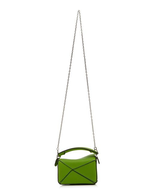Loewe Green Puzzle Nano Leather Bag