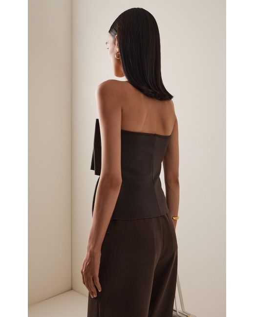 House of Dagmar Black Sculpted Tube Top