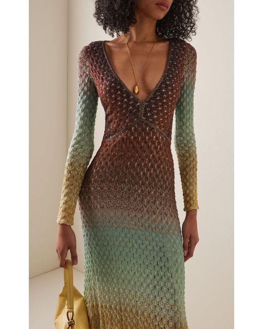 Missoni Multicolor Knitted Maxi Dress