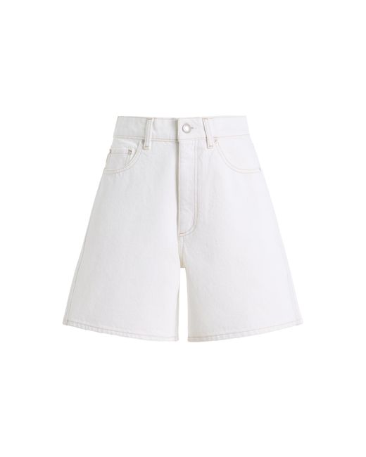 DL1961 White Taylor Relaxed High Rise Jean Shorts